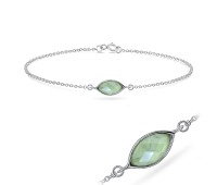 Prehnite Silver Bracelet BRS-388